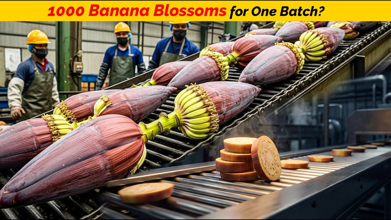 Inside an Old School Banana Blossom Factory You’ve Never Seen Before