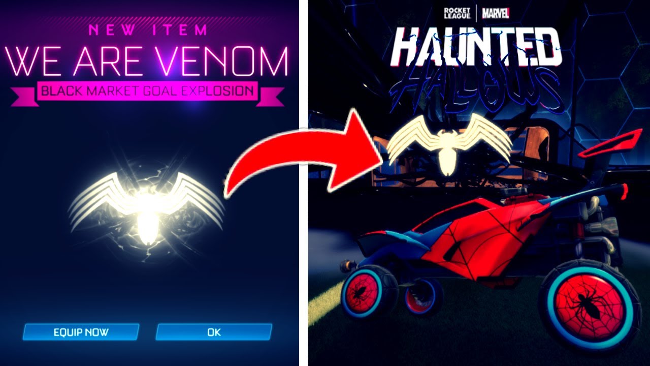 *NEW* SPIDER-MAN & VENOM HAUNTED HALLOWS EVENT IN ROCKET LEAGUE!
