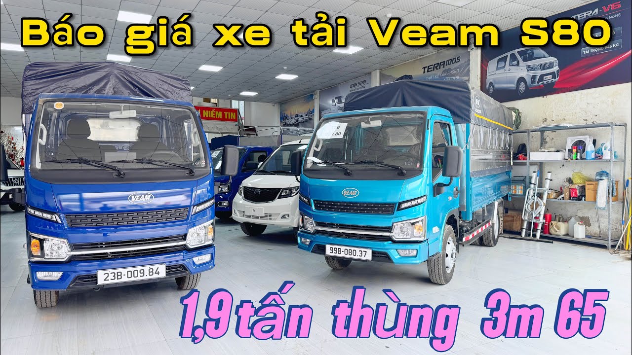 BÁO GIÁ XE TẢI VEAM S80 TẢI 1,9 TẤN THÙNG DÀI 3m65 , GIÁ GIẢM SÂU CHƯA TỪNG CÓ #VeamS80