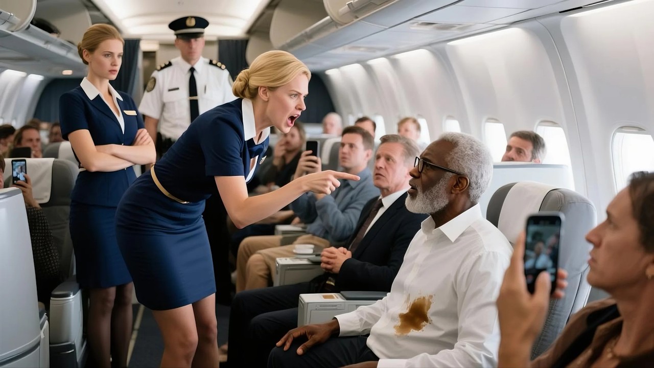 Flight Attendant Poured Coffee on Black Elderly Man —Then Froze When He Said “I Own This Airline”