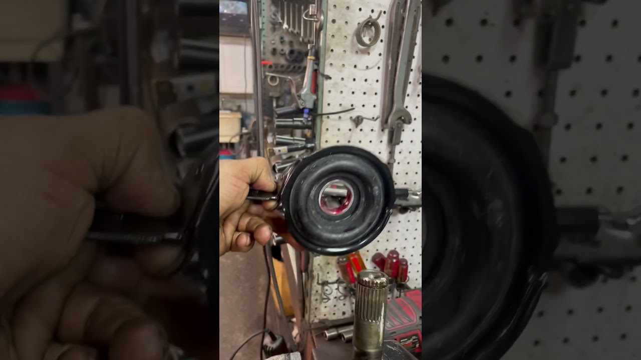 Installing a carrier bearing on a Driveshaft #cars #howto #remanufacturing #shortsvideo #shortsviral