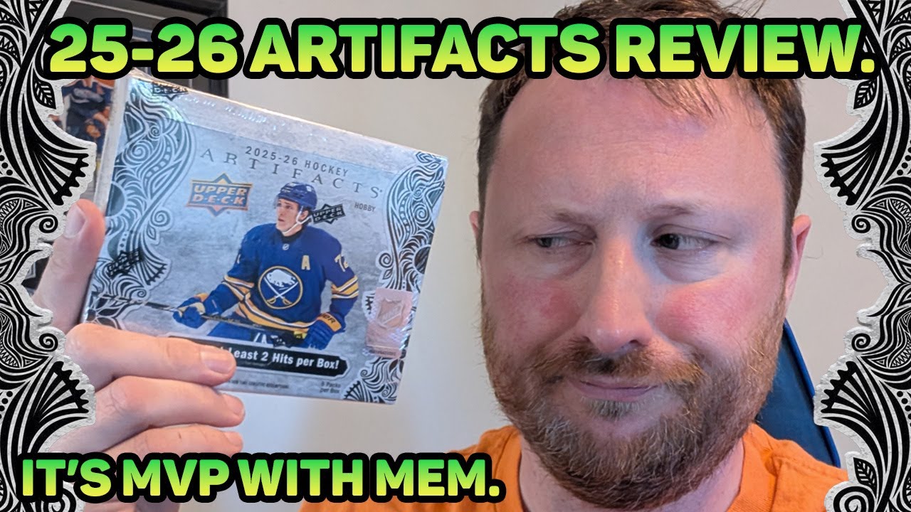 Открываю и рассматриваю коробку с 25-26 хоккейными карточками Artifacts от Upper Deck.