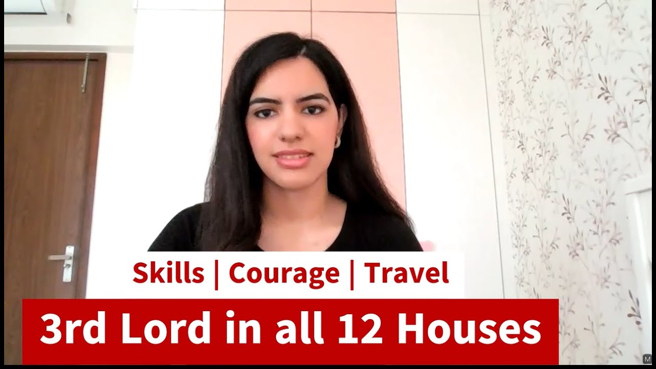 3rd lord in all 12 Houses | Skills | Courage | Travel