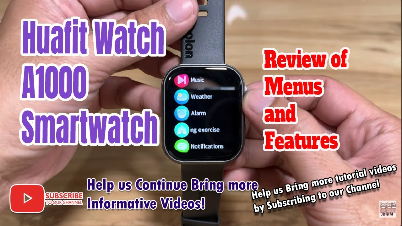 Huafit Watch A1000 Smartwatch - UNBOXING REVIEW of Menus and Features 
