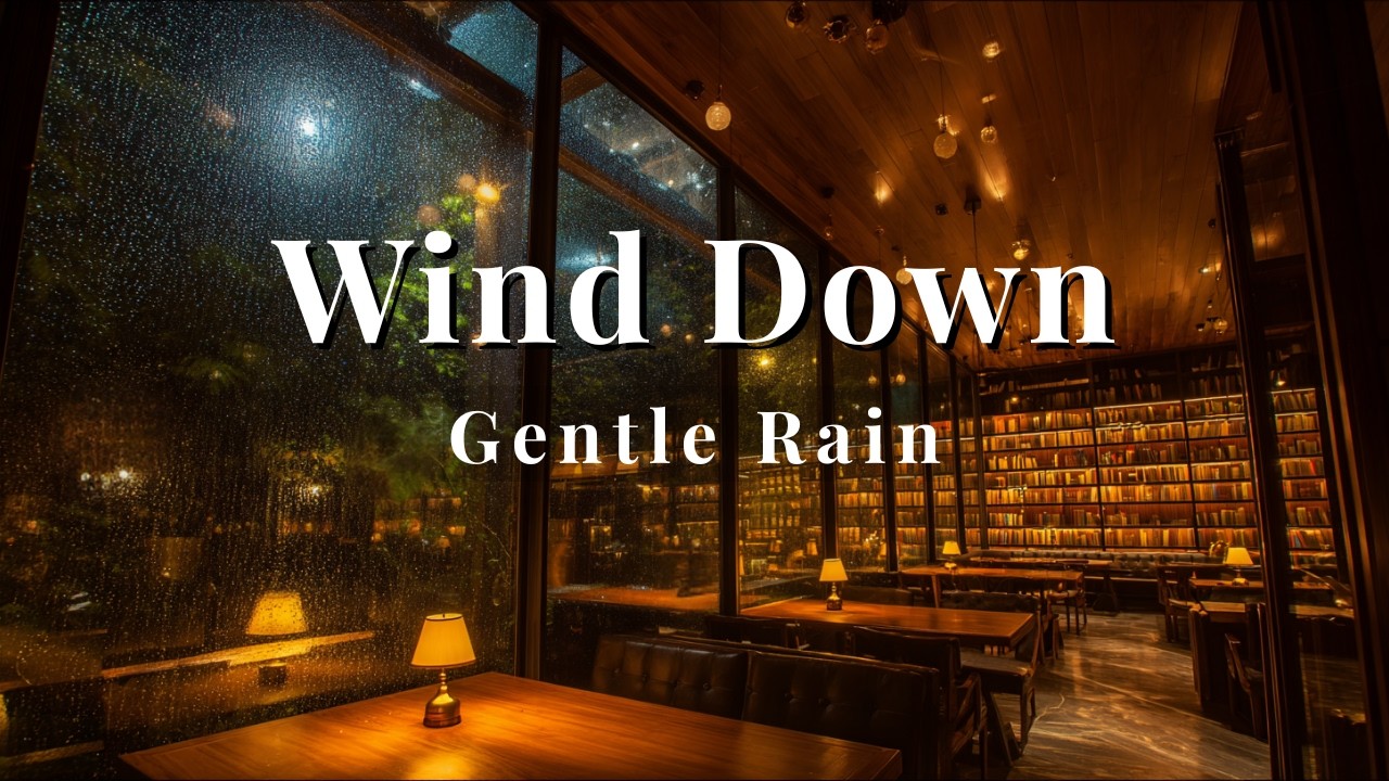 Rainy Night Book Café ☕ Soft Piano Instrumental for Reading, Relaxing & Sleep (No Vocals)