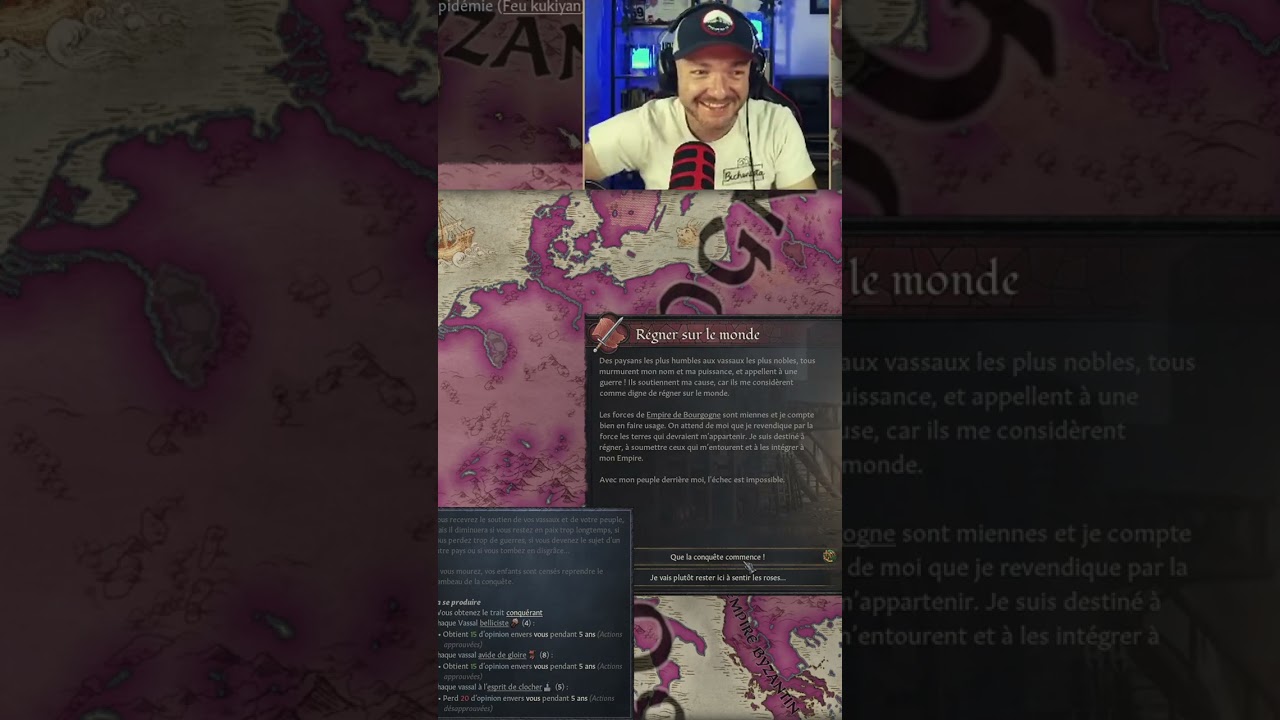 R&eacute;action quand tu deviens conqu&eacute;rant ! #conqu&eacute;rant #crusaderkings3 #ck3
