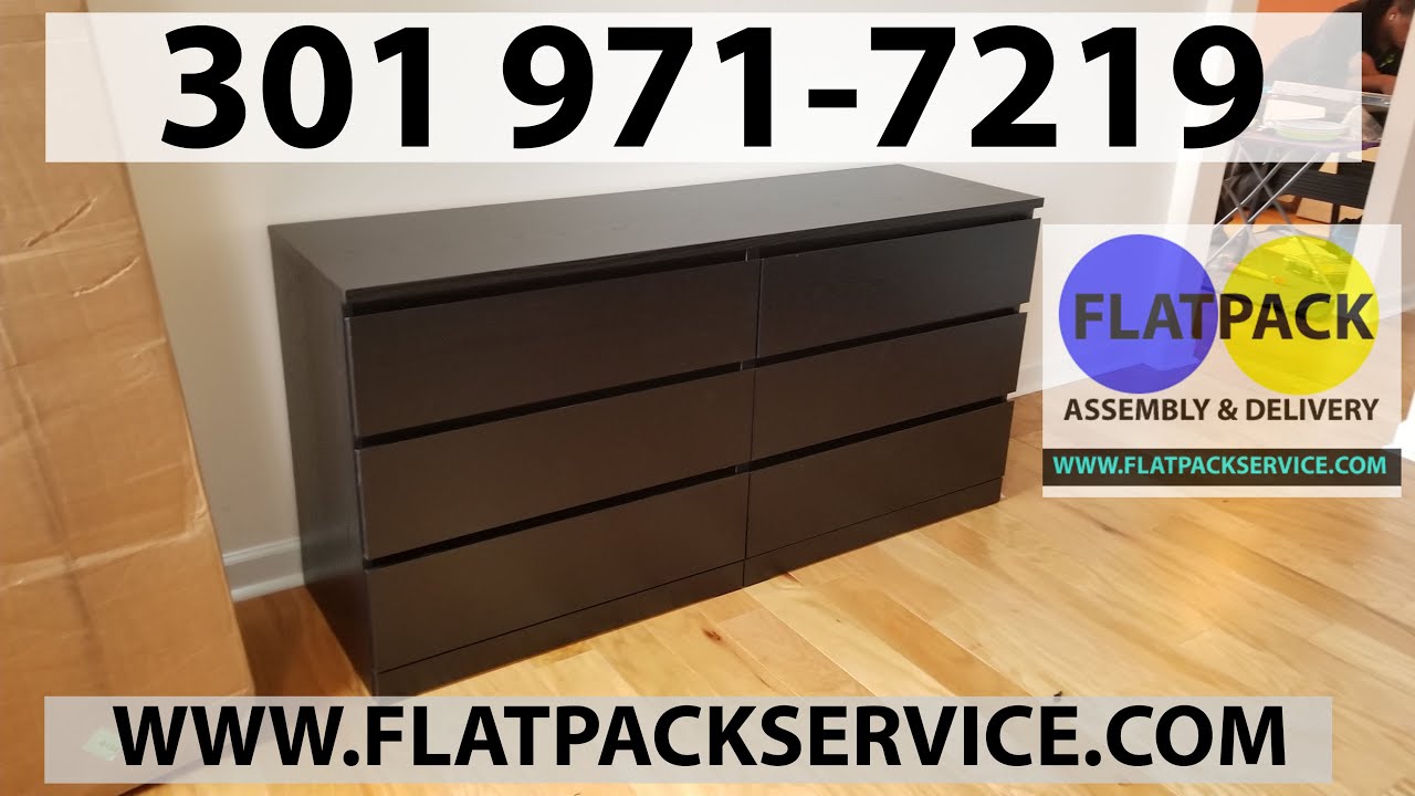 🟫🟧#IKEAMALM 6 Drawer Dresser Assembly Service Washington DC ✪ @FLATPACKSERVICE.COM #YELP ✪ #IKEA