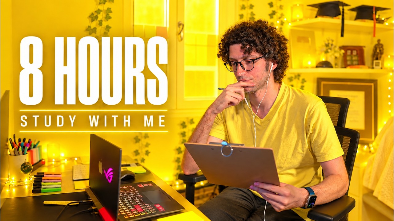 STUDY WITH ME LIVE | 10 HOURS ✨ Harvard Alumnus, Chill Work With Me, Rain Sounds, Pomodoro Timer