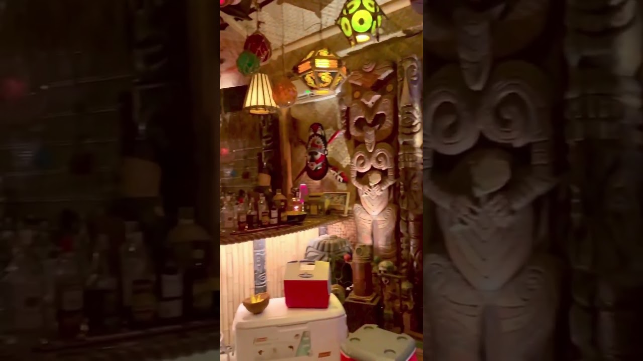 The Booze Cave! #tiki #tikibar #hometikibar