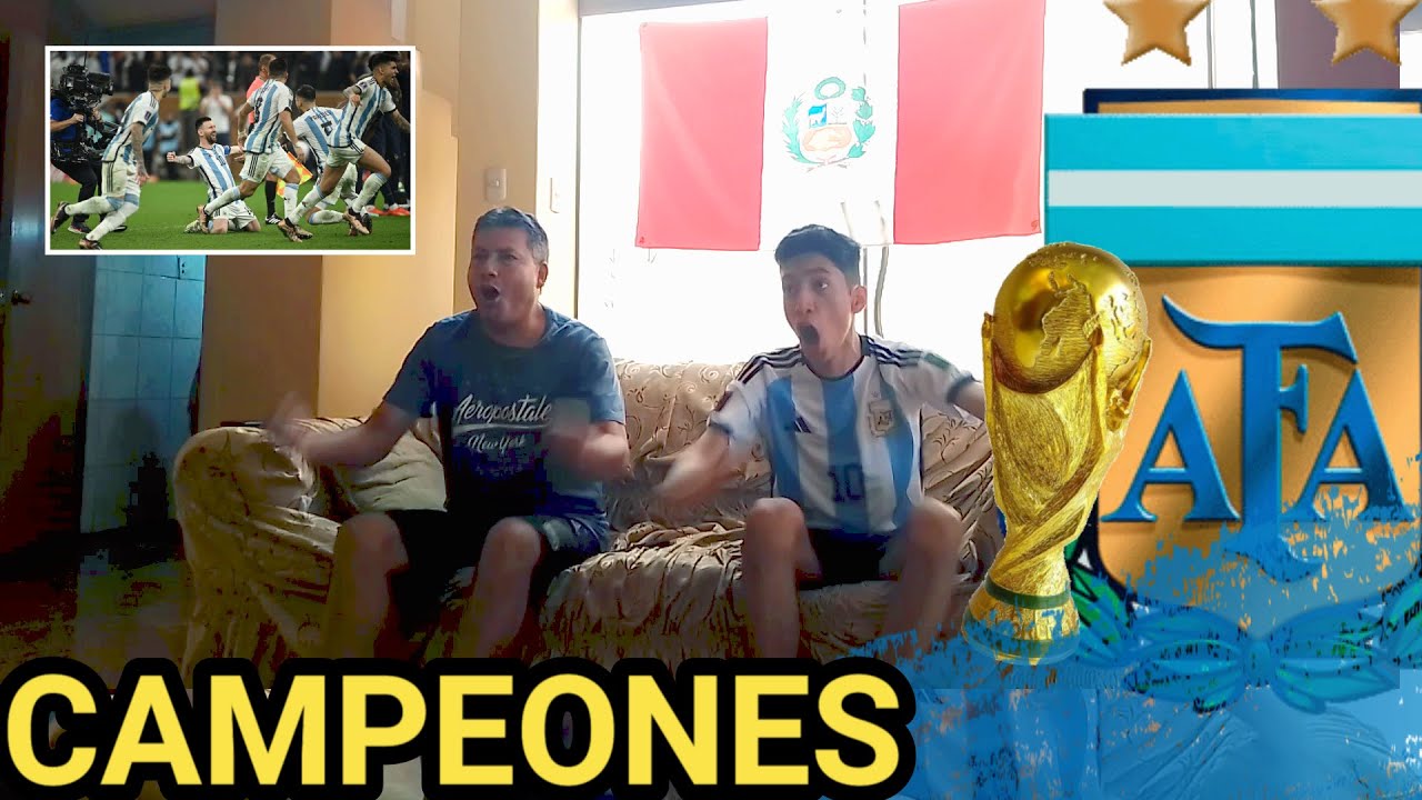 ARGENTINA vs FRANCIA, REACCIÓN HINCHAS PERUANOS, FINAL COPA DEL MUNDO, ¡POR TI MESSIIII! (resubido)