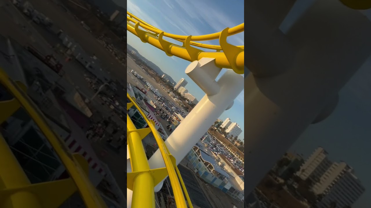 West-Coast Coaster Front Seat POV (Santa Monica Pier) #shorts #rollercoaster