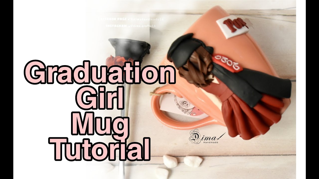 Graduation Girl's Mug easy to follow steps مج التخرج