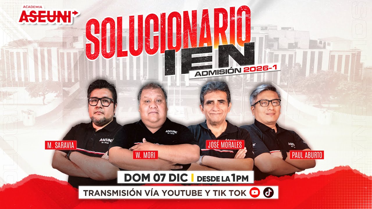 SOLUCIONARIO EXAMEN DE ADMISIÓN IEN - UNI 🔥 7 de diciembre 2025