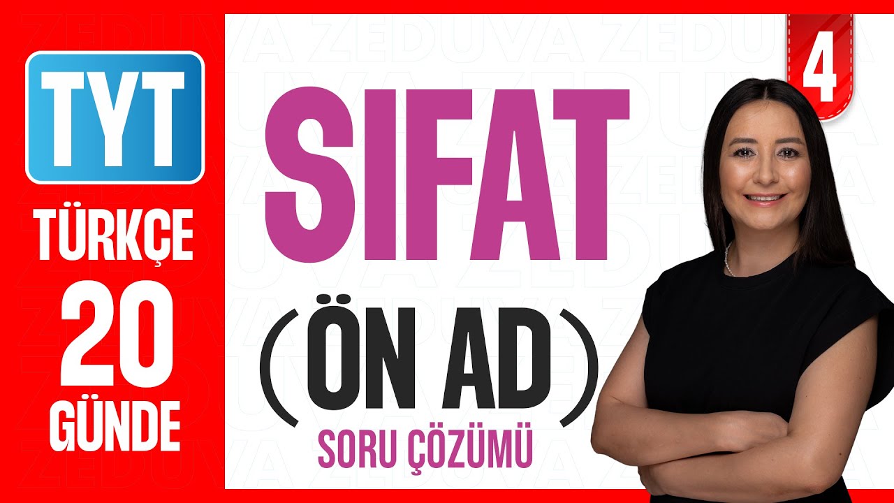 Sıfat (Ön Ad)  - 20 Günde Dil Bilgisi Kampı - Soru Çözümü - 2026 - 4. Gün - 11-12. Test Çözümü
