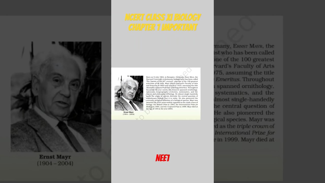 NCERT Class XI Biology Chapter 1 IMPORTANT figure, chart, diagram. #neet #neet2025 #ncert