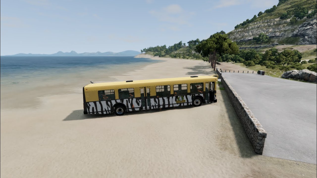BeamNG drive Bus Simulator Dangerous Mountain offroad Driving