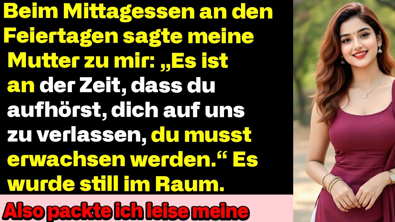 Hör auf, dich auf uns zu verlassen‘, sagte meine Mutter – also holte ich mir alles zurück