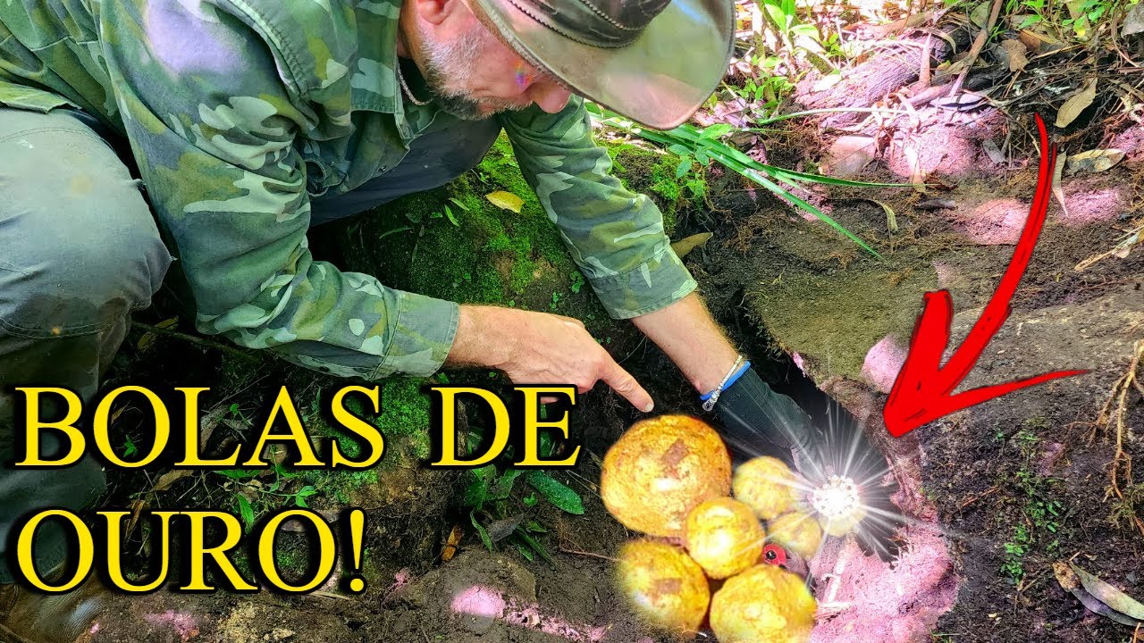 Bolas de OURO em GARIMPO abandonado
