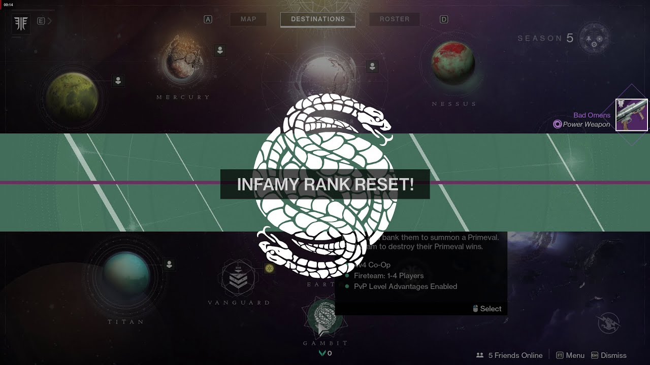 How to infamy rank reset Gambit | Destiny 2