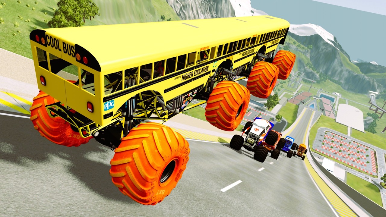 Epic High Speed monster trucks jumps  crashes #06 | BeamNG Drive