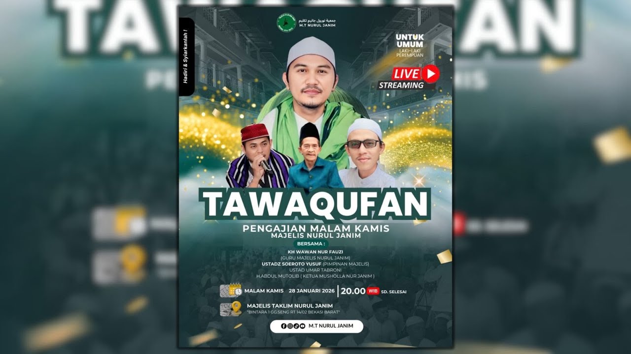 🔴 LIVE | TAWAQUFAN SEMENTARA MAEJLIS TA'LIM NURUL JANIM  | BINTARA  1 | 28/01/2026