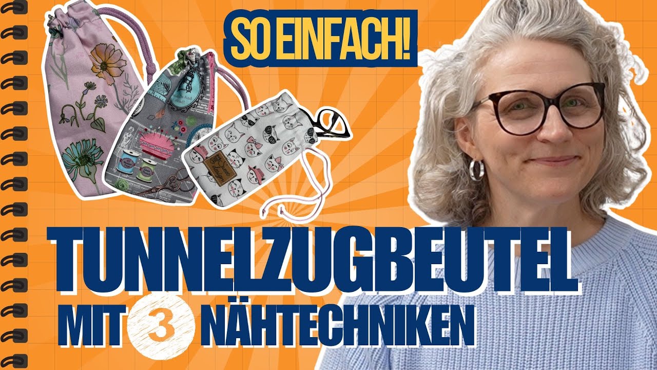 3 Nähtechniken, 1 Tunnelzugbeutel 🪡🔥 | Anfängerprojekt