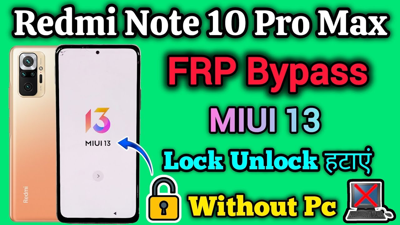 Redmi Note 10 Pro Max || FRP Bypass || MIUI 13/14 || New Method || Without Pc || Xiaomi Mi Frp 2024.