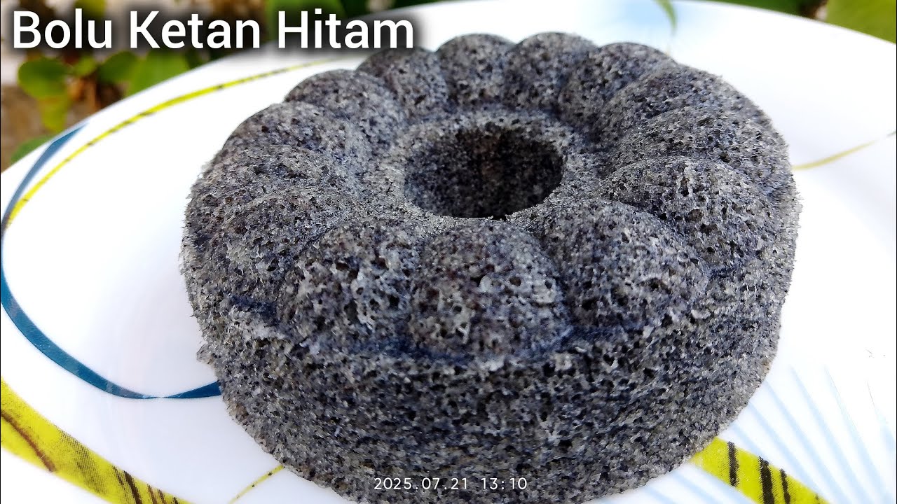 BOLU KETAN HITAM HANYA 2 TELUR | TANPA SANTAN TANPA MIXER