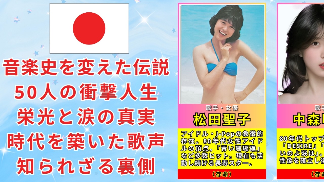 【2026年最新版】日本音楽史を彩った伝説のアーティスト50人｜栄光と衝撃の人生秘話