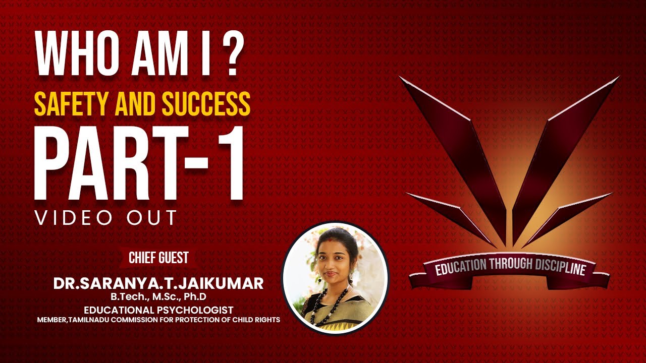 Who is Dr.Saranya T Jaikumar | Safety and Success PART 1 | Interesting Speech | VEL'S VIDHYALAYA