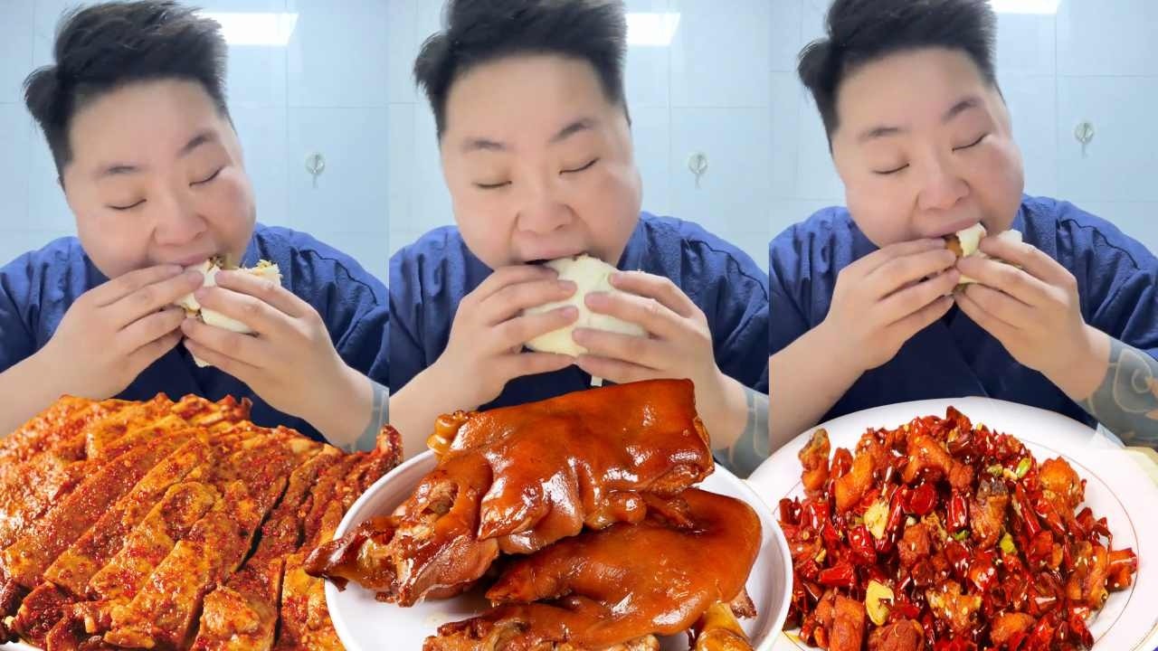 自制中式汉堡，牛肉+鱿鱼+炸茄盒+小甜肠+芝士，好吃又解腻太香了