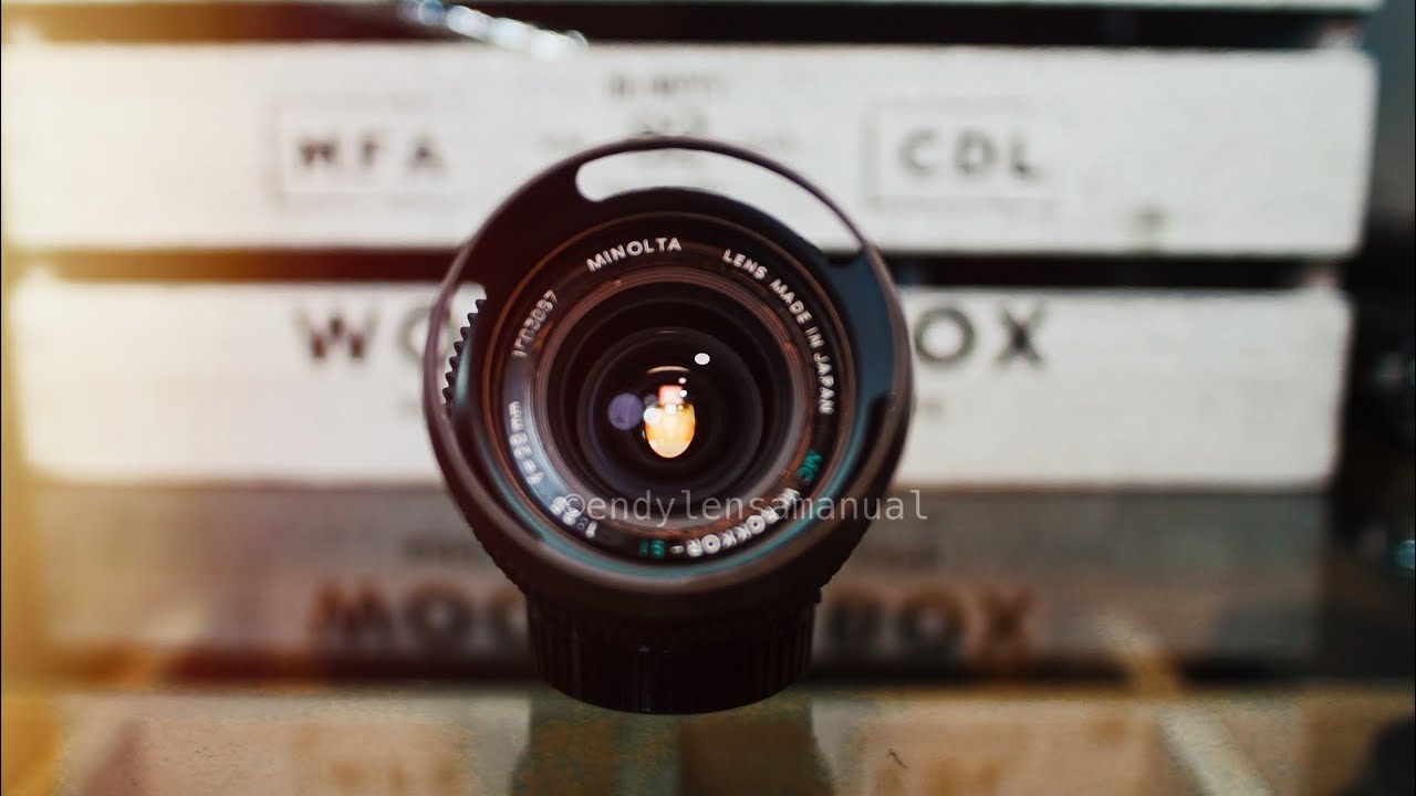 Lensa WIDE ala CINE BOKEH MINOLTA MC W ROKKOR SI 28mm f2.5 mount MD MULUS
