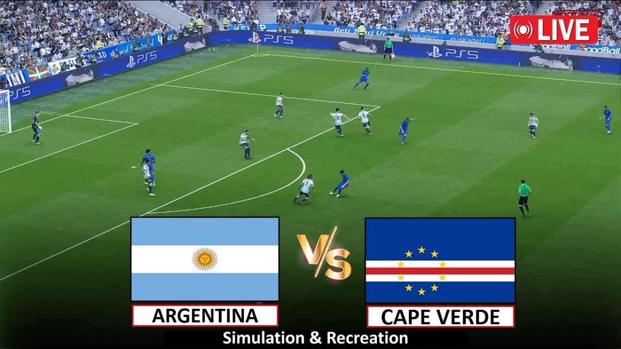 🔴Live : Argentina vs Cape Verde I Video Game Simulation I Full Match Live Stream I 4 July, 2026