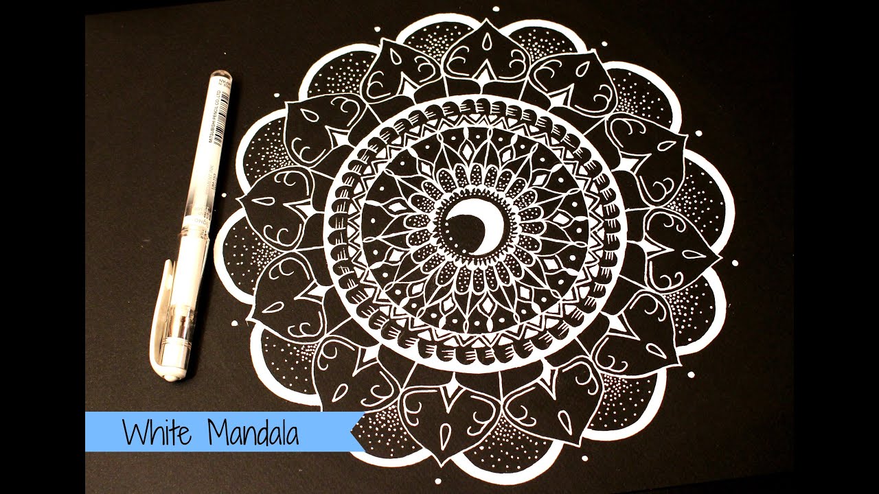 How to Draw ✎ Mandala On Black Paper