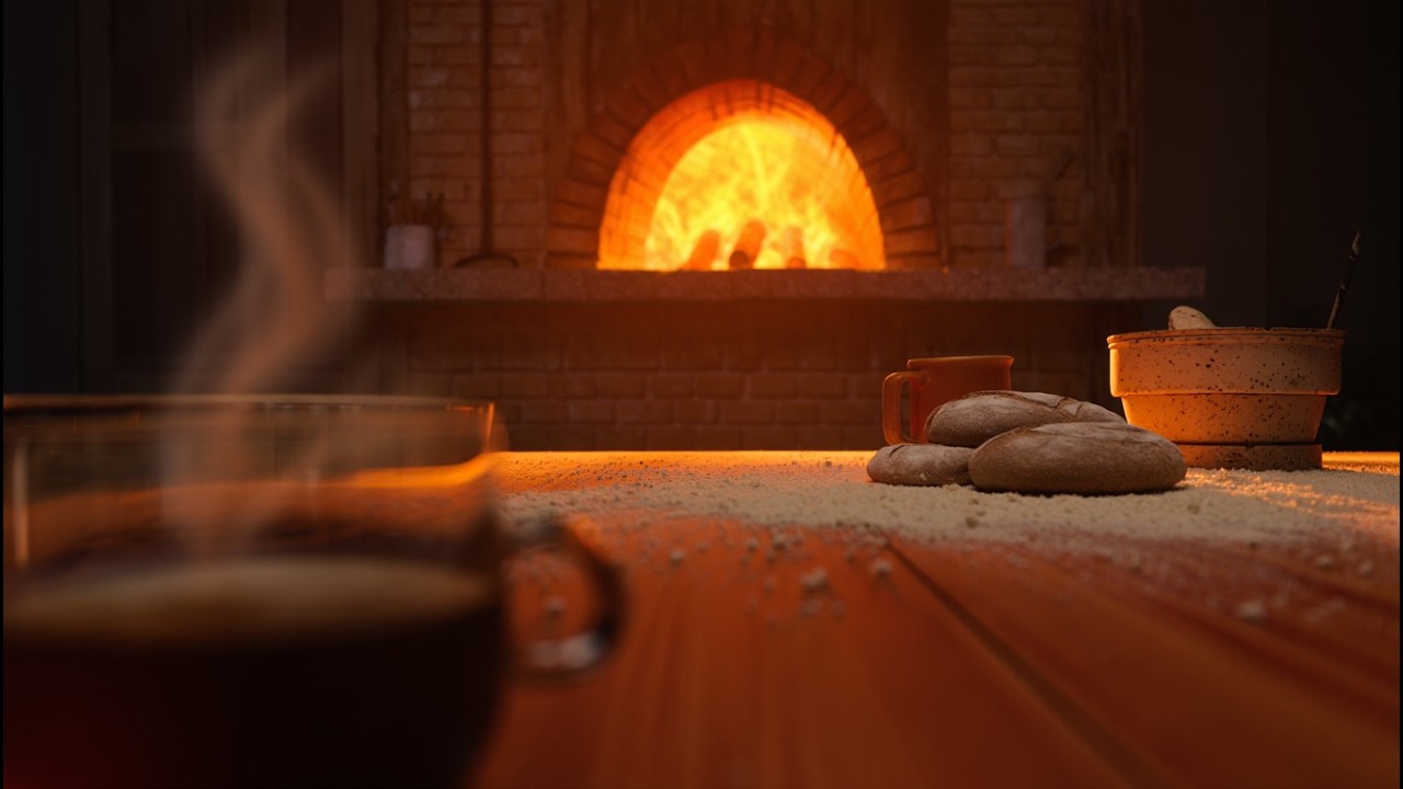 Quiet Baking Routine 🥐 Wood Fired Oven & Ghibli Vibes ASMR Relax