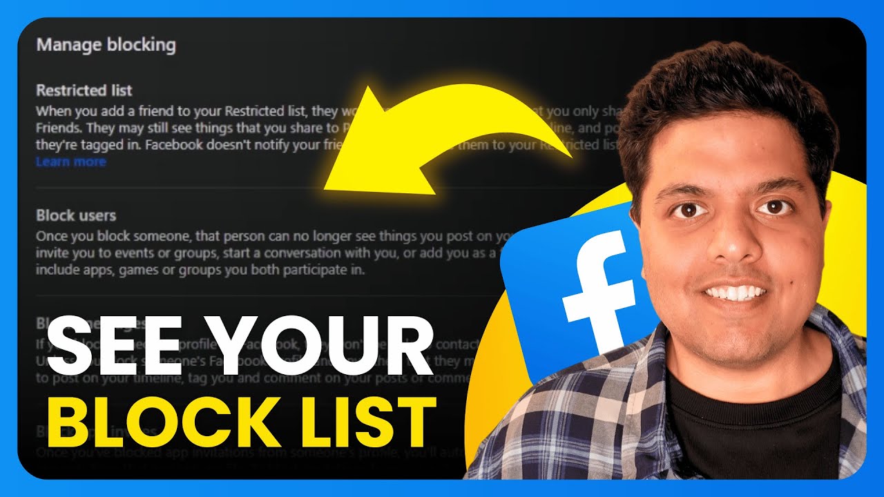 How To See Your Block List on Facebook PC (2025) | Full Guide