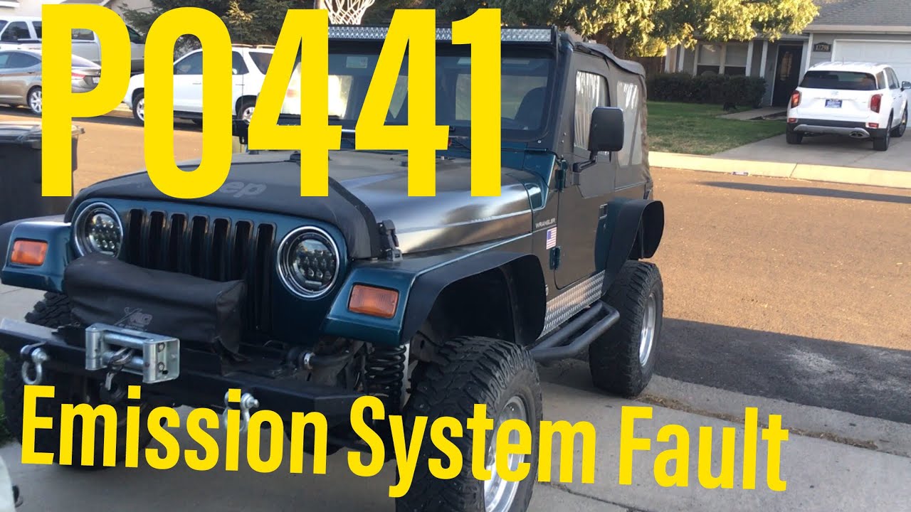 P0441 Fault Code 97-2003 JEEP Wrangler 2.5L Engine TJ XJ YJ Remove & Replace Leaky Vapor Canister