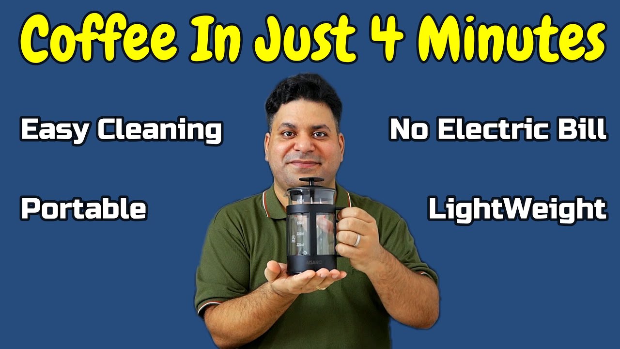 Agaro Delite French Press Coffee & Tea Maker | Make Coffee & Tea In Just 4 Minutes | Super Portable