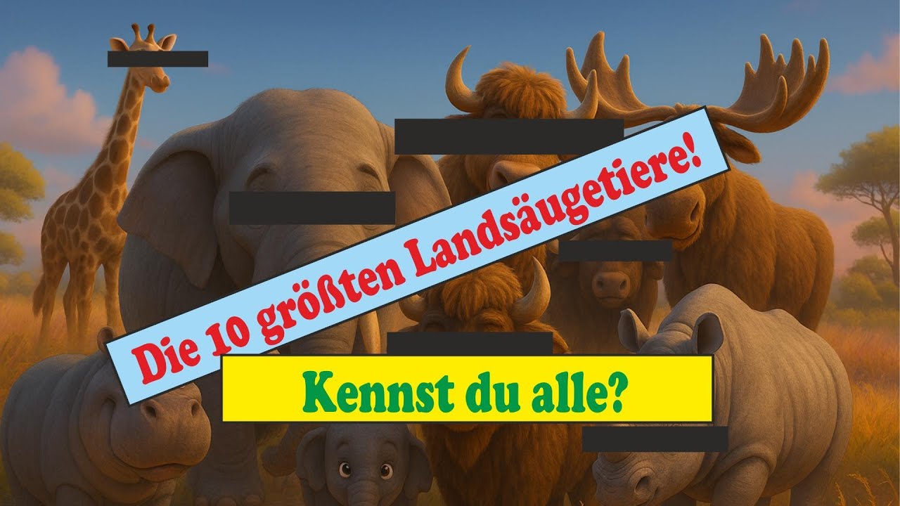 Die 10 größten Landsäugetiere der Welt 🐘🦏 | Spannendes Tierwissen für Kinder