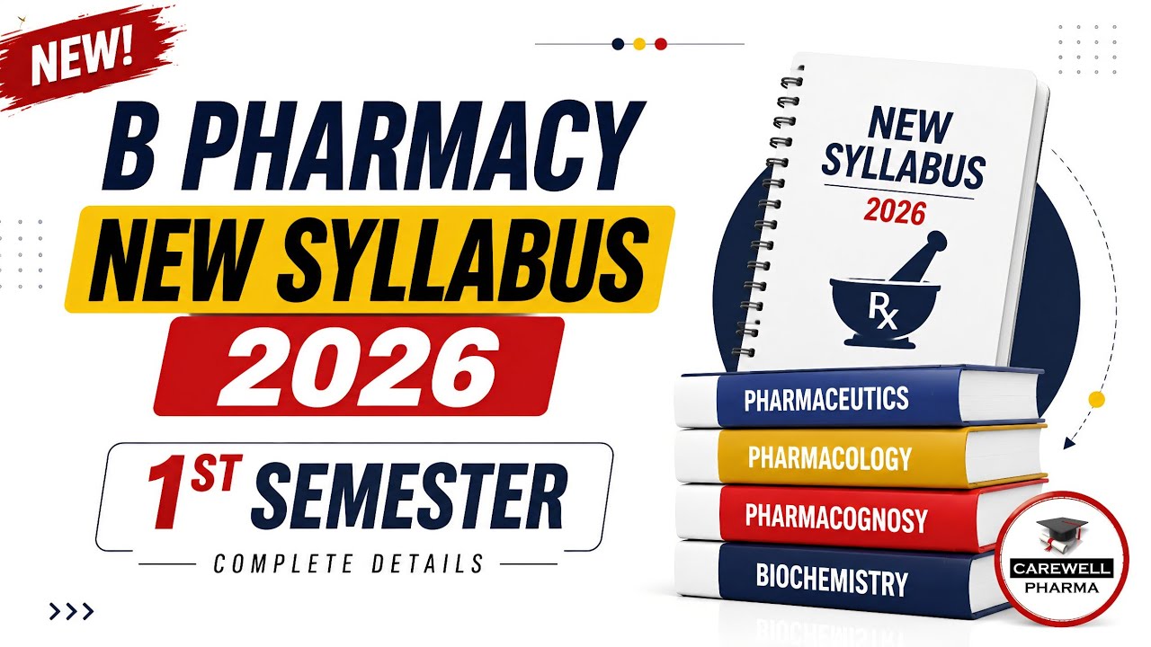 B Pharmacy New Syllabus | B Pharmacy 1st semester | Complete Information | Carewell Pharma