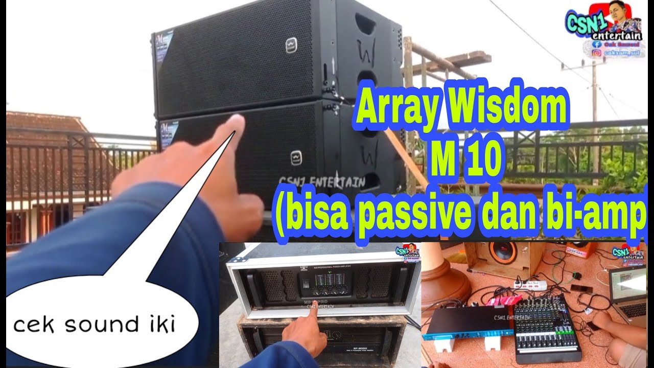 line array wisdom M10 bisa di buat dua mode (passive and bi-amp)