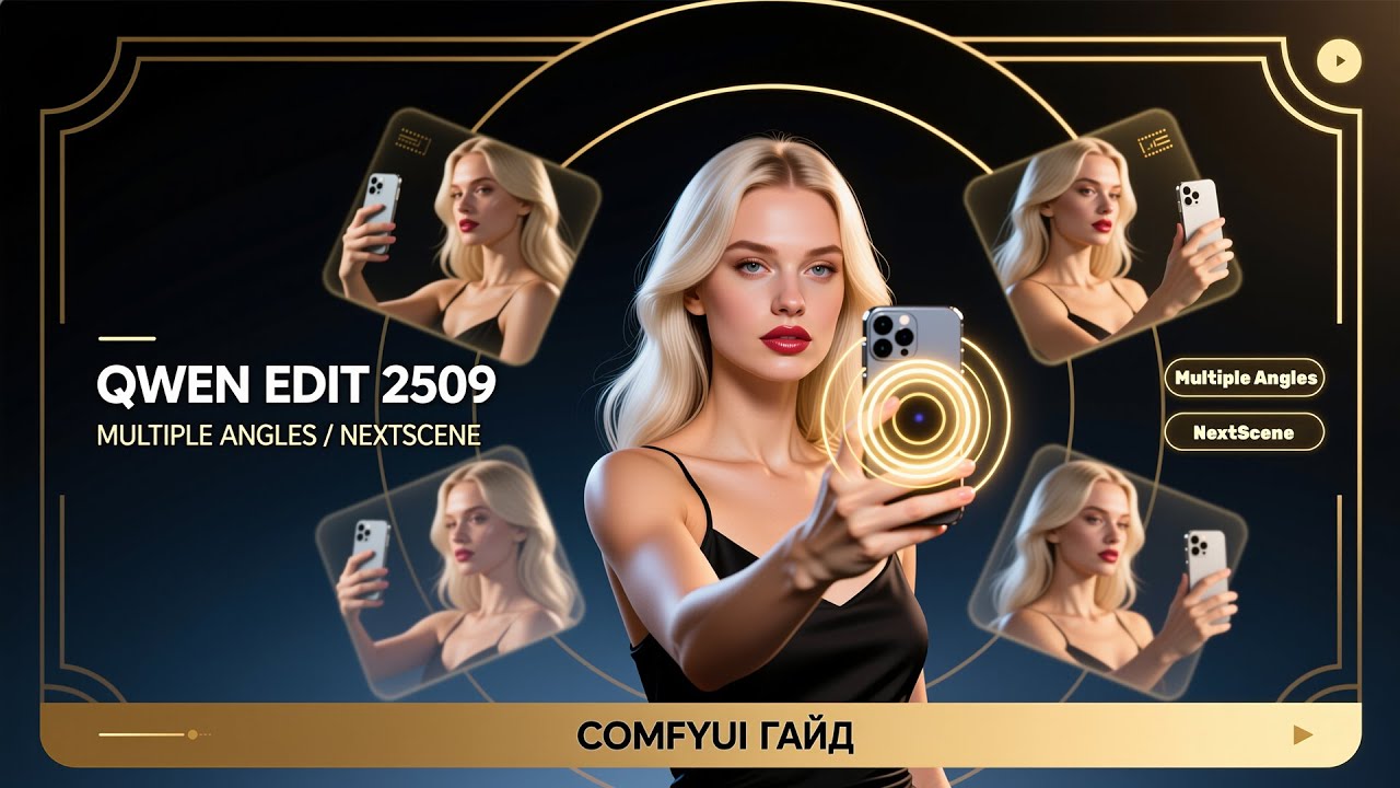 Qwen Edit 2509 + NextScene + Multiple Angles LoRA — Гайд по ComfyUI (Workflows, Установка, Примеры)