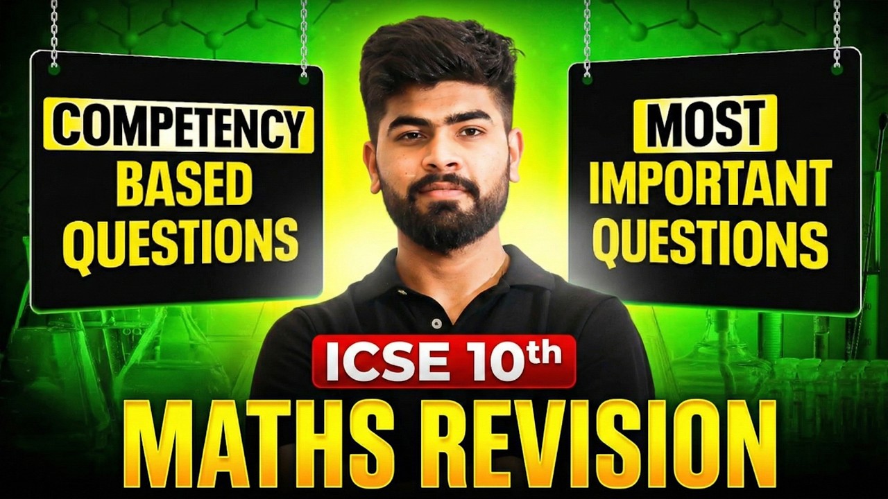 ICSE Maths Full Syllabus Revision 2026 🔥 | Most Expected Competency Questions | Class 10 Boards