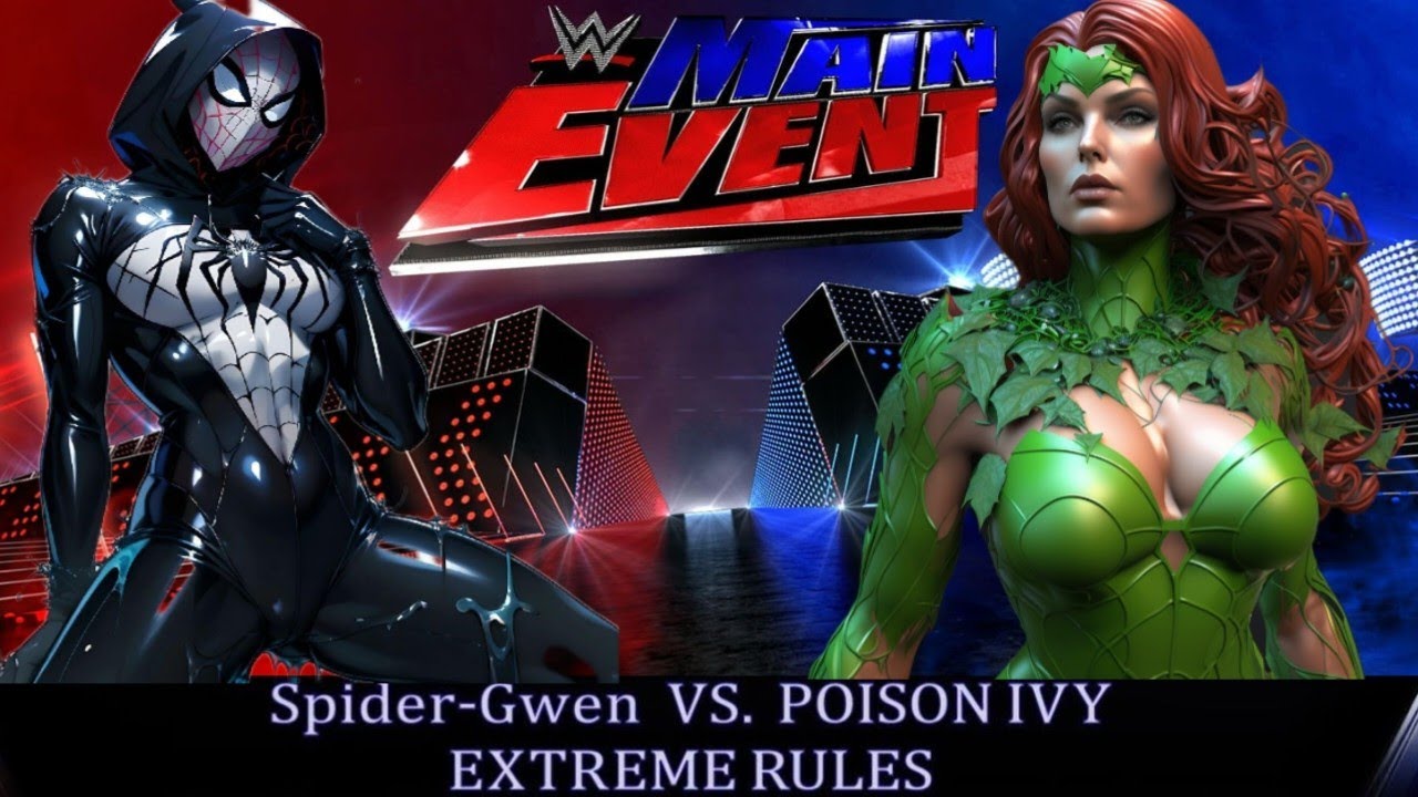 WWE || Spider-Gwen vs Poison IVY || Extreme rules match 💥❌