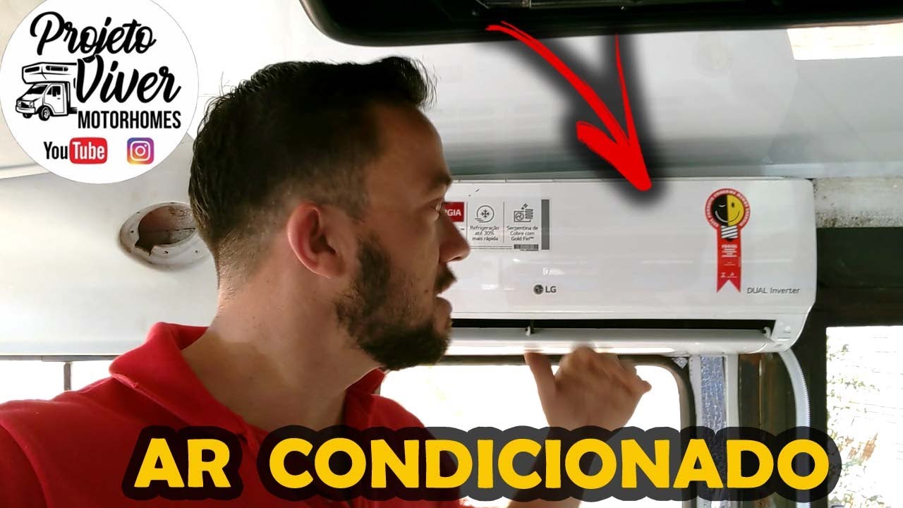 COMO INSTALEI O AR CONDICIONADO NO MOTORHOME - Construindo MotorHome #VÍDEO​​ 33