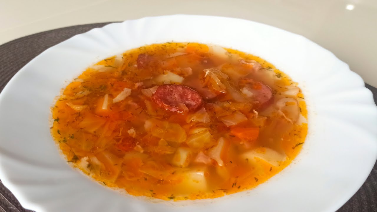 Капустняк по-польски! Польский суп из квашеной капусты и КРАКОВСКОЙ колбасы!