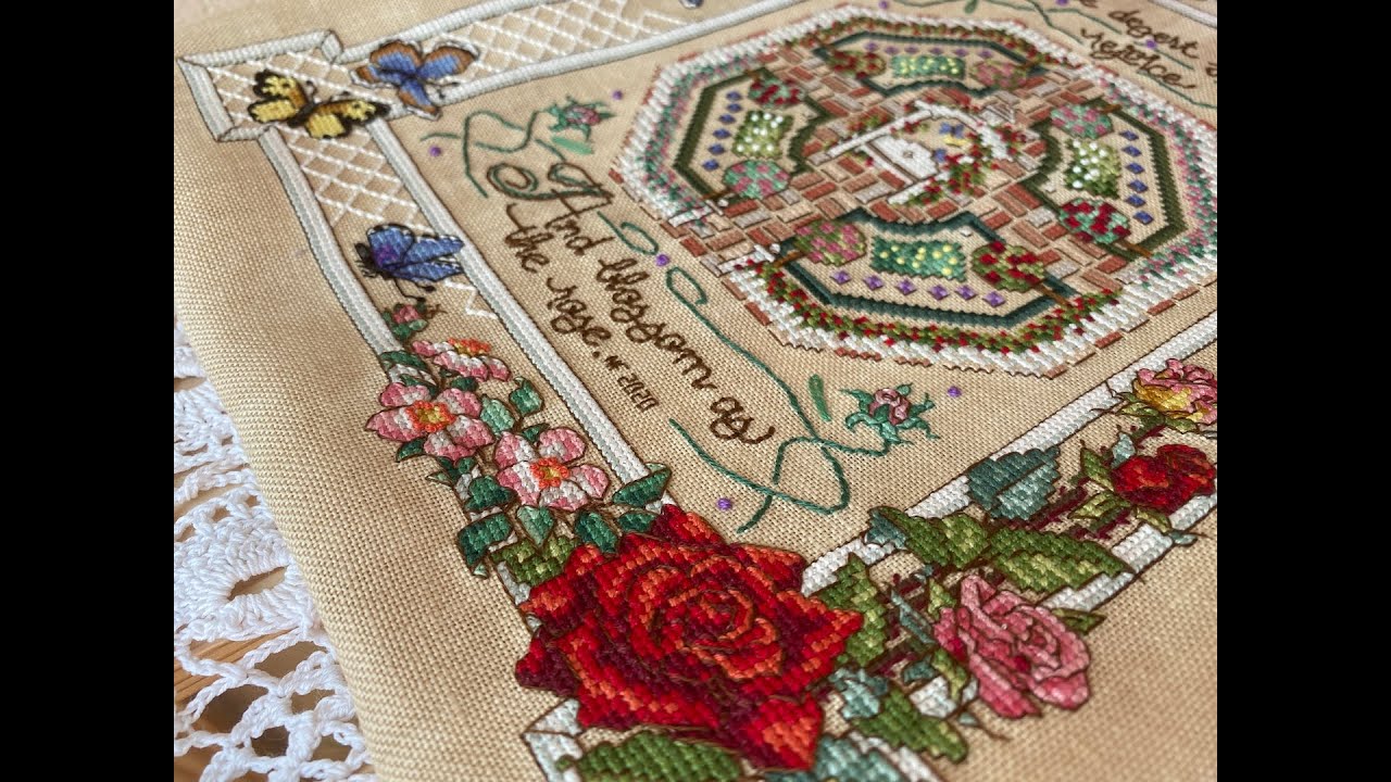 Сэмрлер The rose garden из журнала Cross stitch and country crafts/Сэнди Ортон/вышивка крестиком