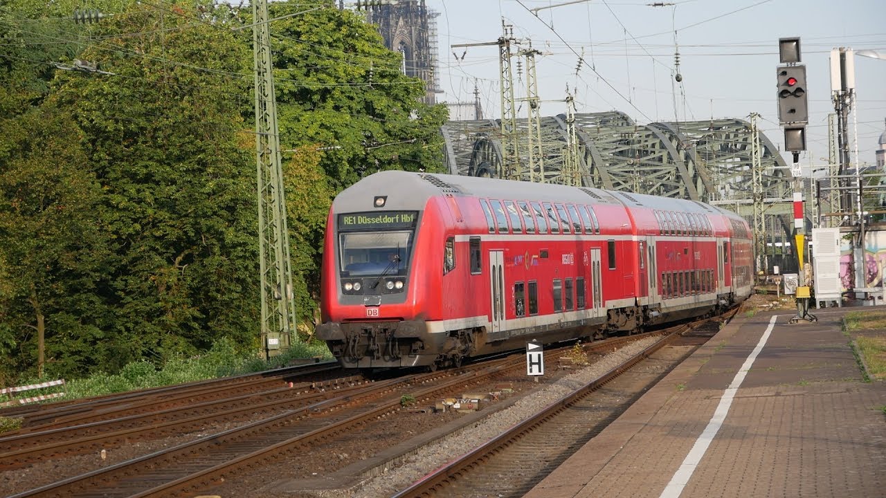 Eisenbahnverkehr in Köln Messe Deutz MIt RRX Br 111 101 143 146 420 422 423 460 640 402 403 406 442