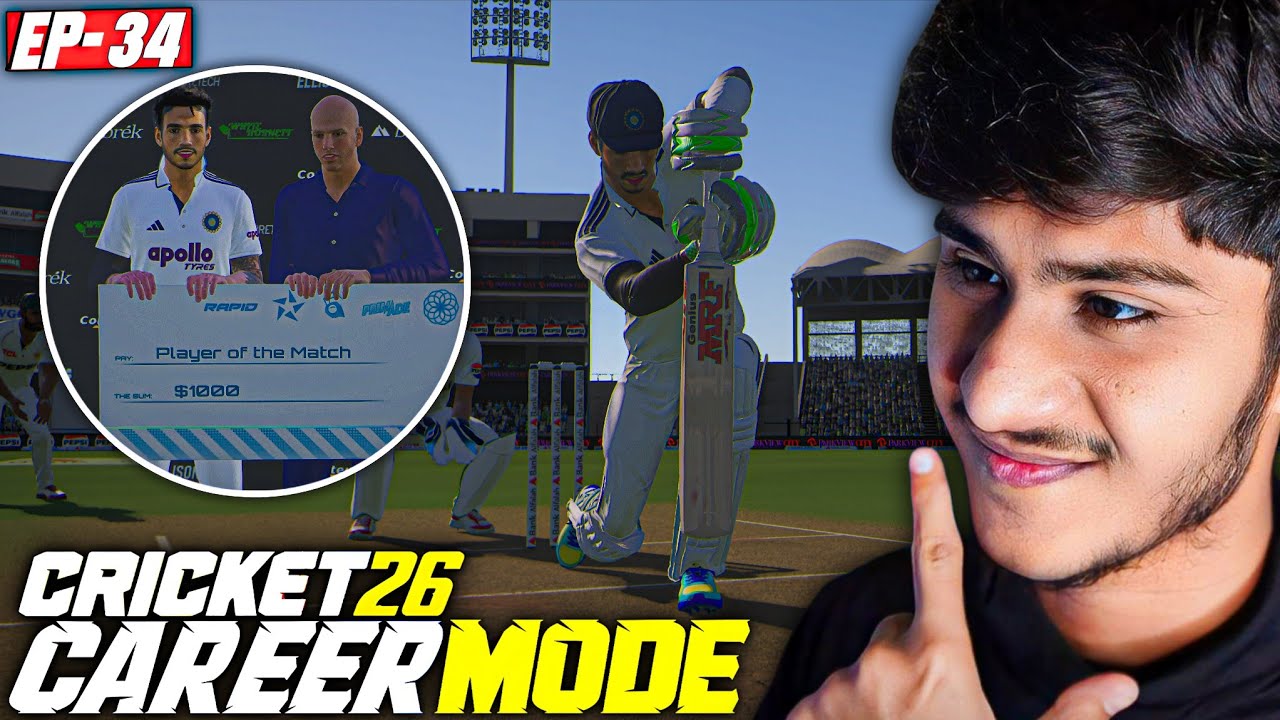 CRICKET 26 | CAREER MODE #34 | FINALLY! FIRST 50 IN TEST