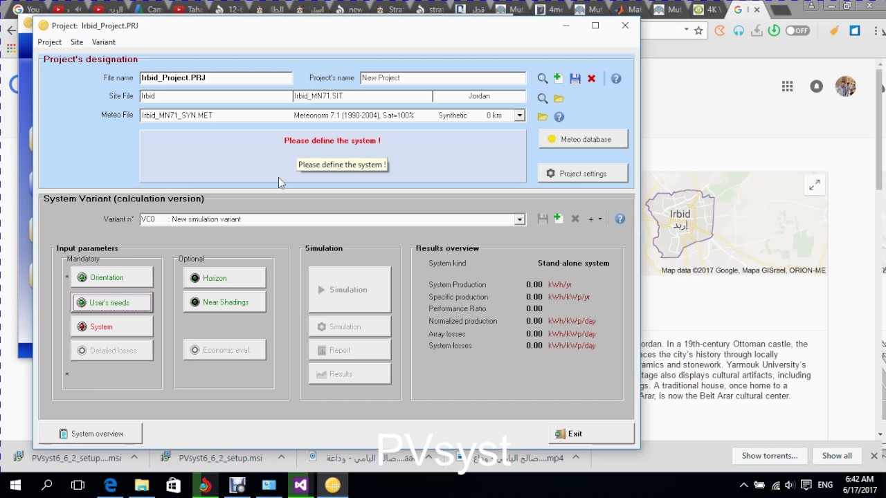 PVsyst Stand Alone system
